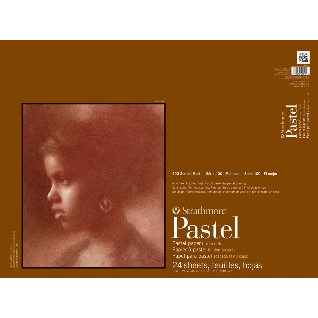 Strathmore Assorted Color Pastel Paper Pad 18"X24"-24 Sheets